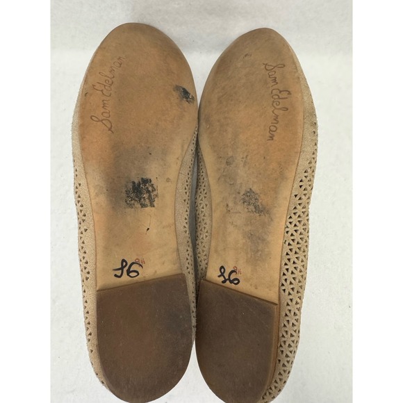 Sam Edelman Felicia 2 Brown Suede Laser Cut Ballet Flats Womens 9.5 - Picture 8 of 8